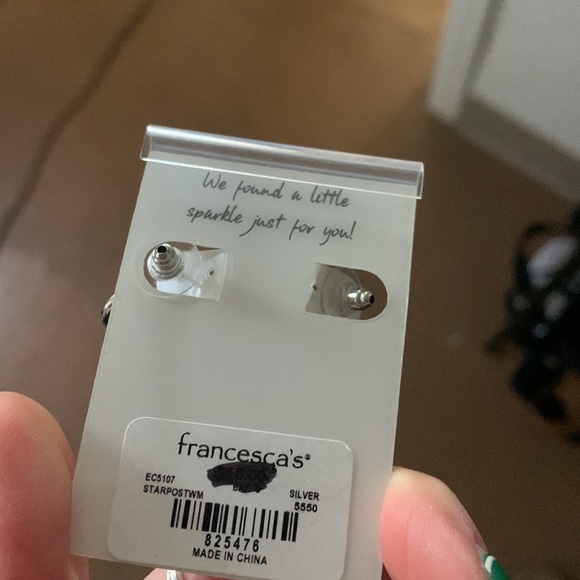 Silver Star Earrings - Picture 2 of 2